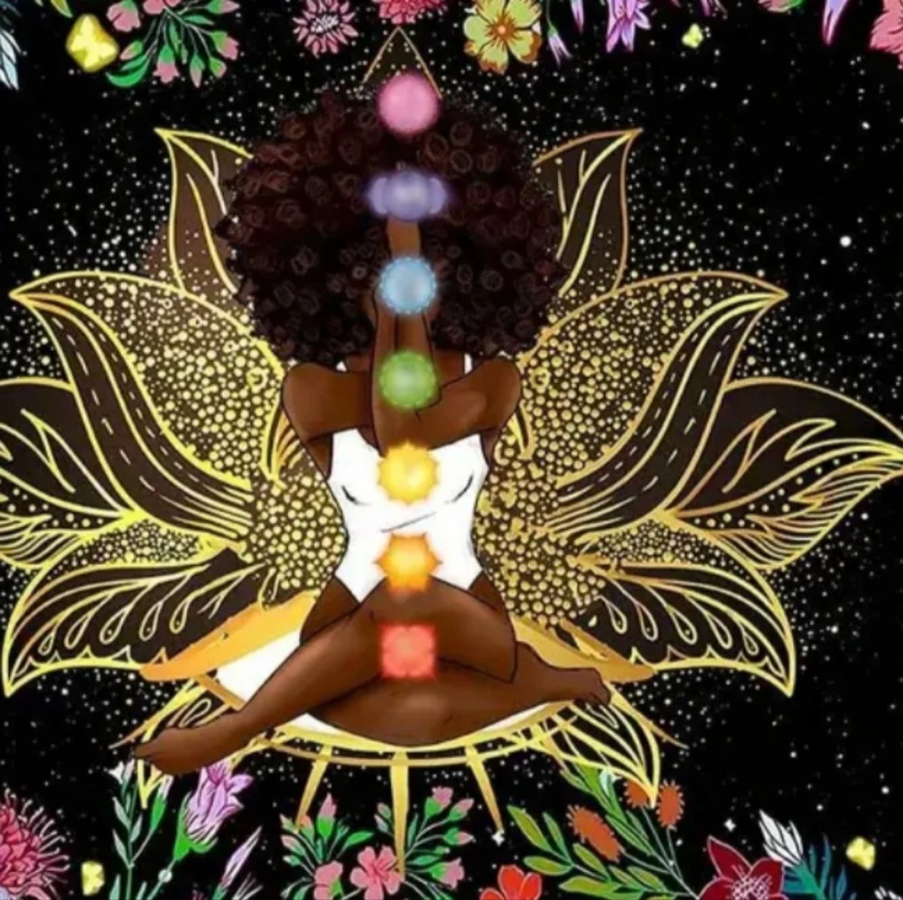 New Chakra Goddess Tapestry NWOT